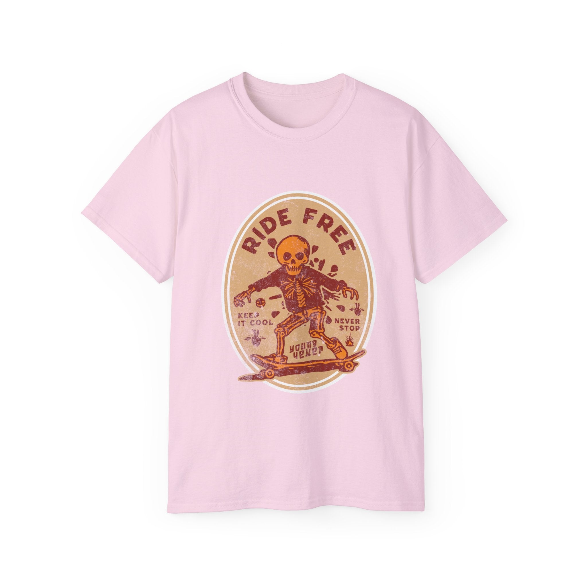Ride Free - Unisex Cotton Tee (Front) - Damned Threads